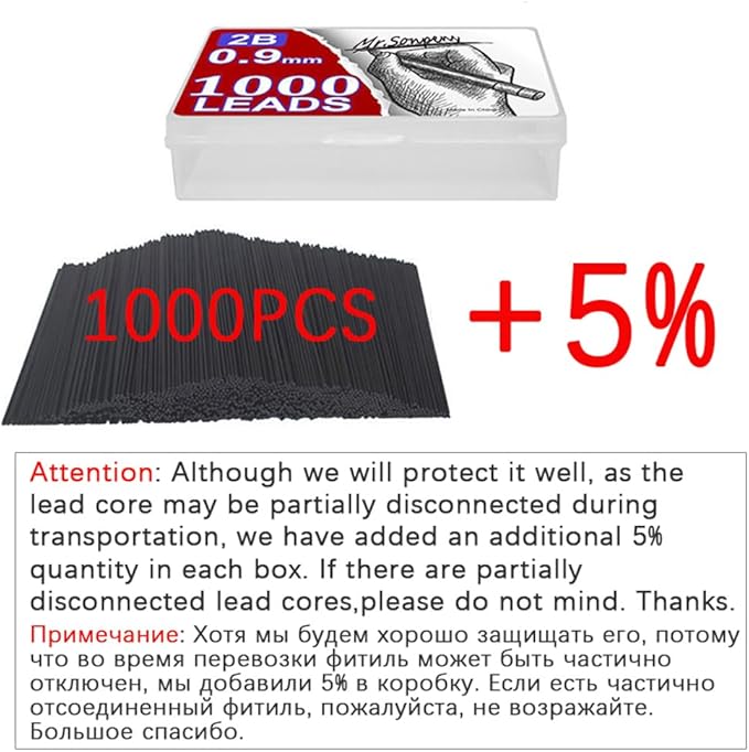 Amazon.co.jp: シャープペンシル芯芯芯 0.5 0.7 0.9 1.3 2mm 2B 大容量